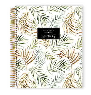 
                  
                    8.5x11 Monthly Planner - Green Gold Tropical Palms
                  
                