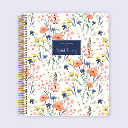 8.5x11 Student Planner - Field Flowers Blue