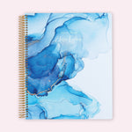 8.5x11 Teacher Planner - Blue Abstract Ink
