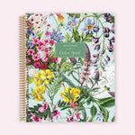 8.5x11 Teacher Planner - Colorful Florals Green