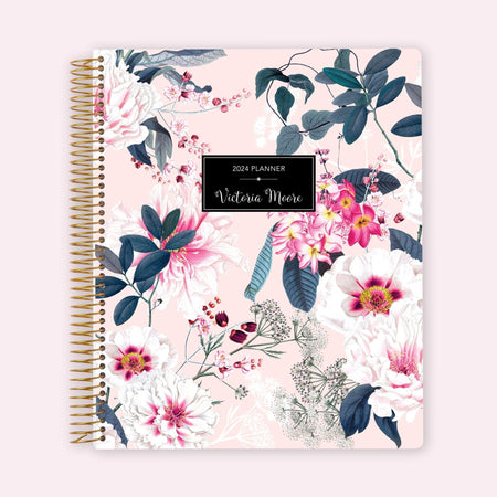 8.5x11 Teacher Planner - Pink Elegant Floral