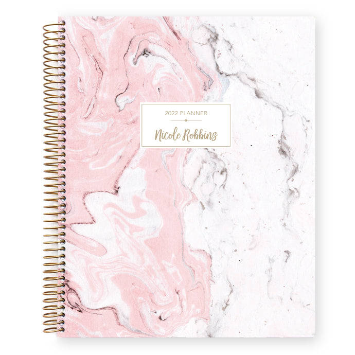 8.5x11 Student Planner - Pink Marble