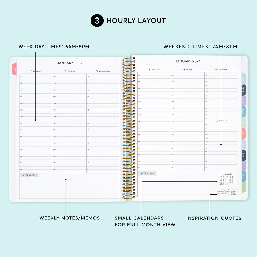 
                  
                    8.5x11 Weekly Planner - Aqua Gold Abstract Ink
                  
                