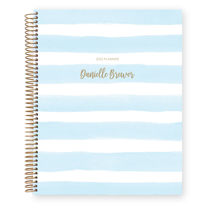 
                  
                    Large Weekly Planner - Blue Watercolor Stripes
                  
                