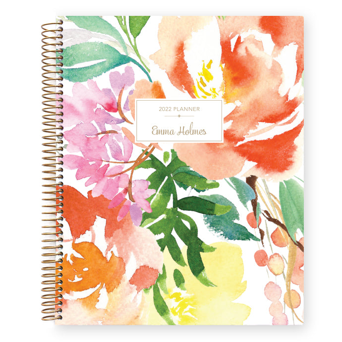 Large Weekly Planner - Citrus Watercolor Floral