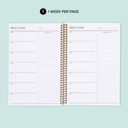 6x9 Meal Planner - Field Flowers Blue