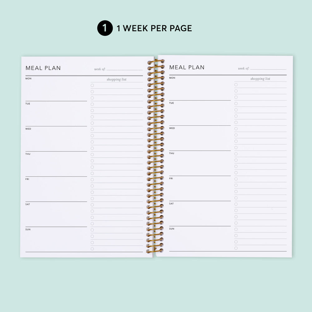 6x9 Meal Planner - Neutral Watercolor Gradient