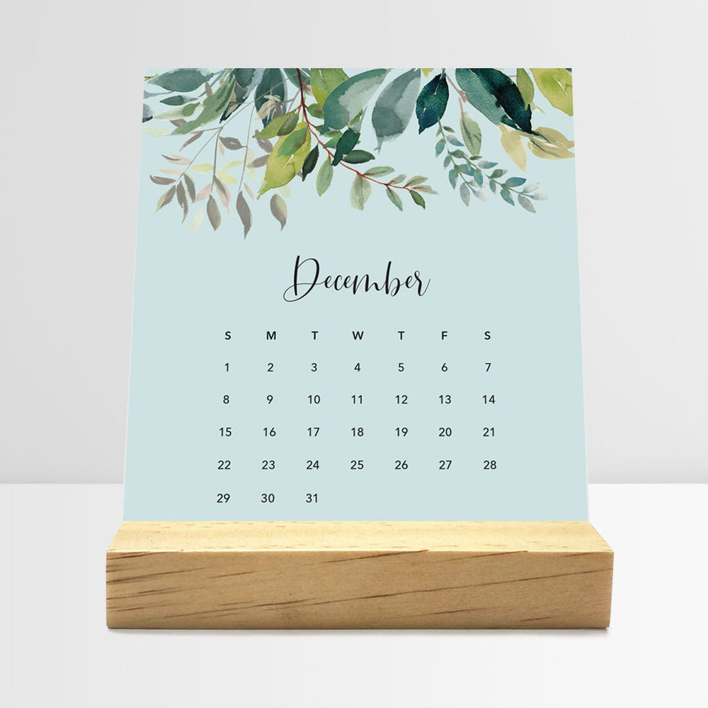 
                  
                    Posy Paper Co. 2024 desk calendar with floral design displaying December dates.
                  
                