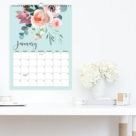 2020 wall calendar - floral