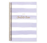 Notebook/Journal - Lavender Watercolor Stripes