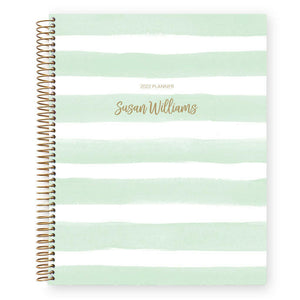 
                  
                    8.5x11 Teacher Planner - Mint Green Watercolor Stripes
                  
                