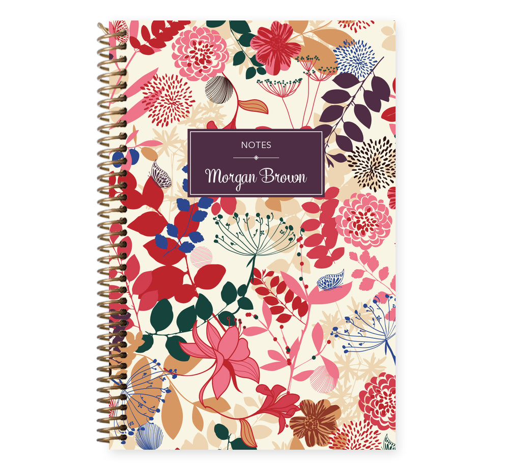 Notebook/Journal - Purple Pink Floral