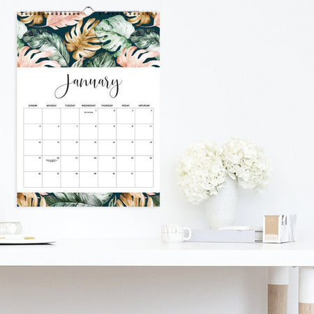 2020 wall calendar - tropical