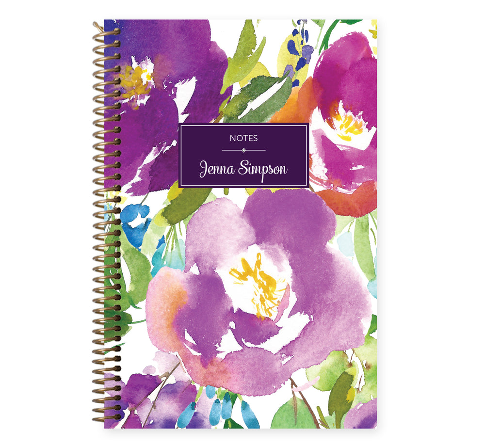 
                  
                    Notebook/Journal - Violet Watercolor Floral
                  
                